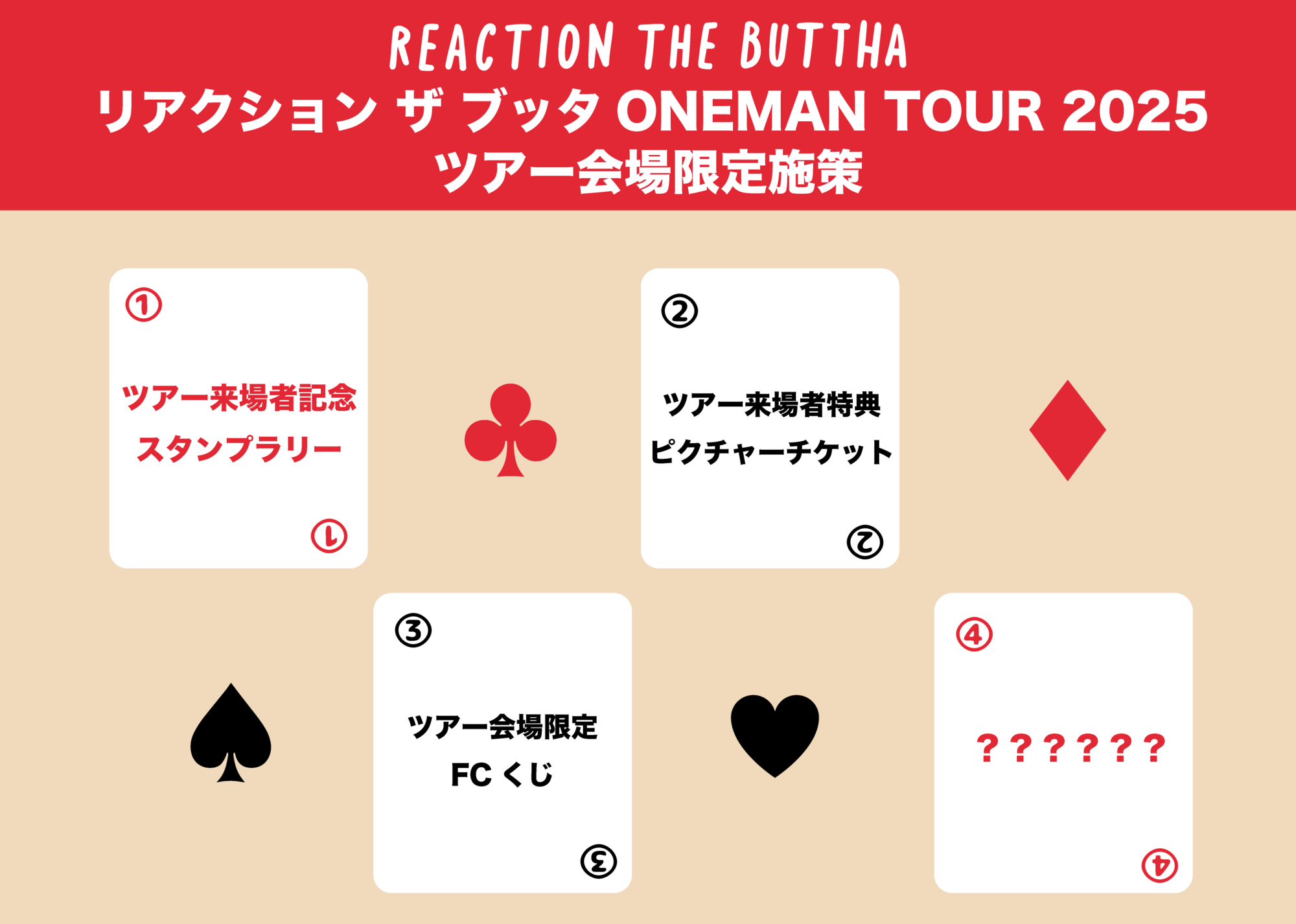 ワンマンツアー会場限定施策➂】FC会員限定くじ | リアクション ザ