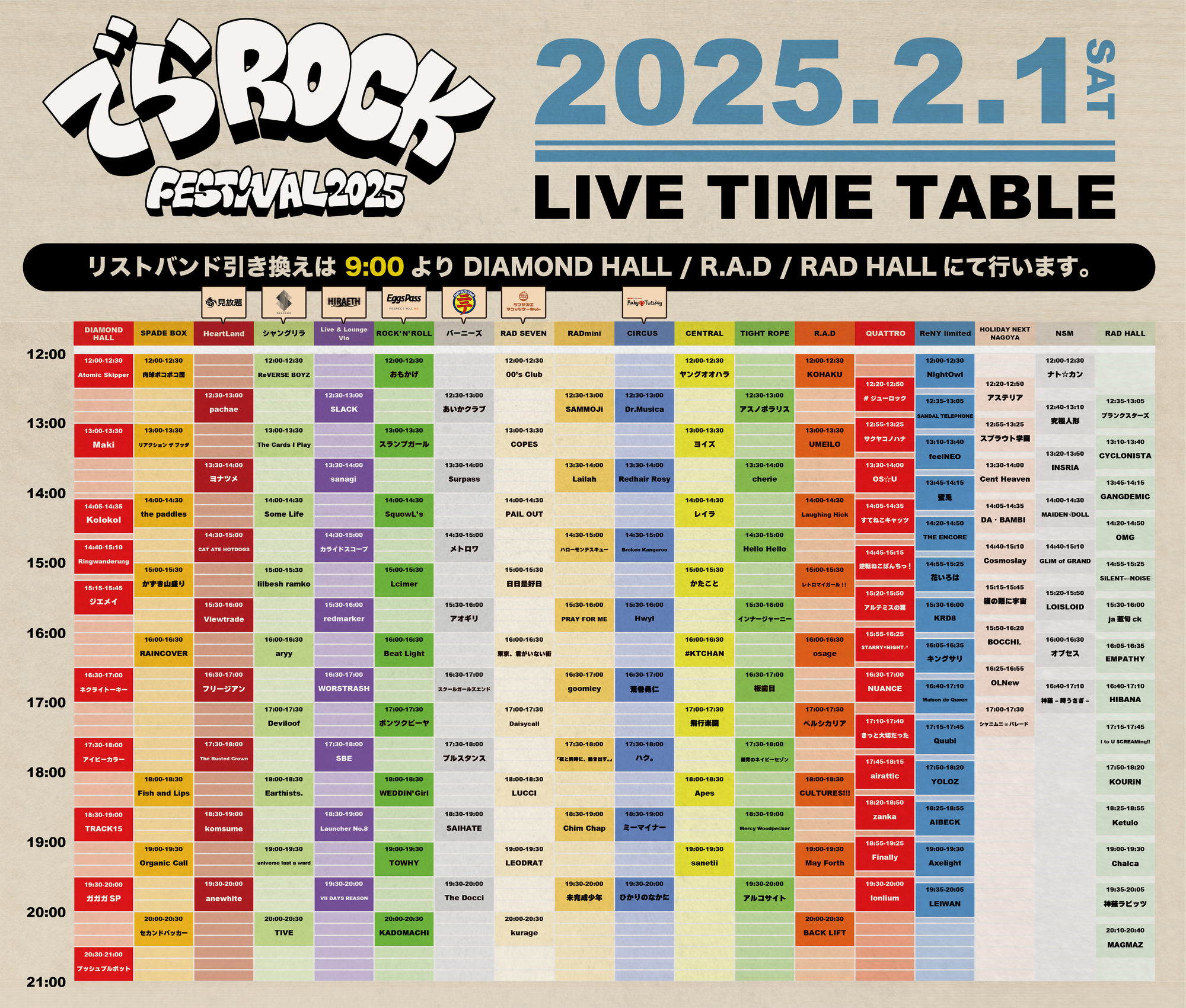 2月1日(土) でらロックフェスティバル2025 | リアクション ザ